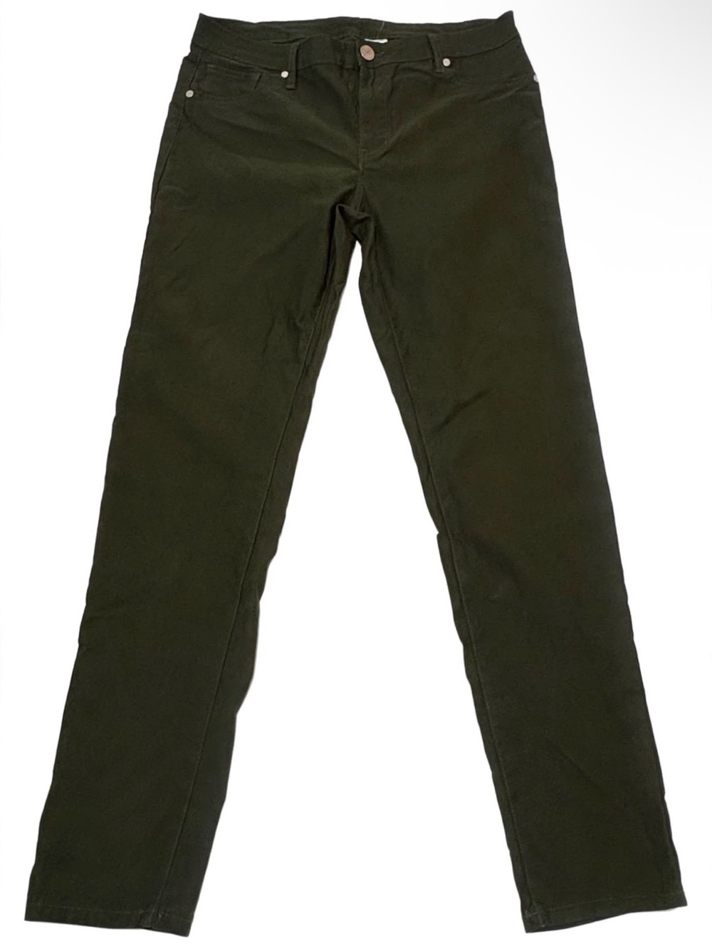 Dark Olive Straight Leg Pants